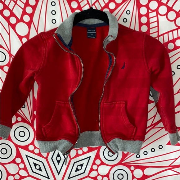 Nautica 3T Red Zip-Up Jacket - Picture 3 of 7